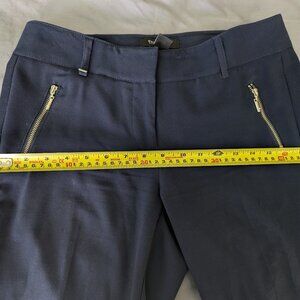 White house black market navy blue capris with zipper pockets